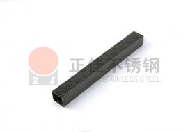 元宝斑纹不锈钢方管镀黑钛